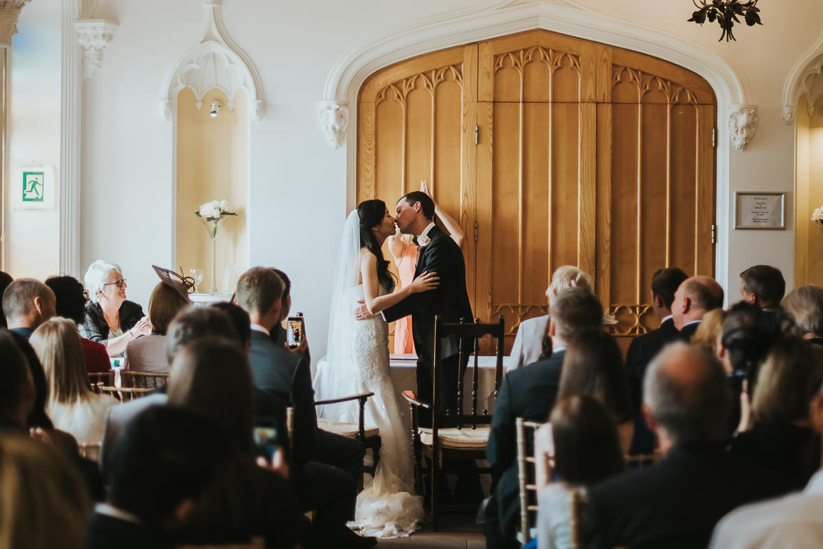 missenden abbey wedding first kiss
