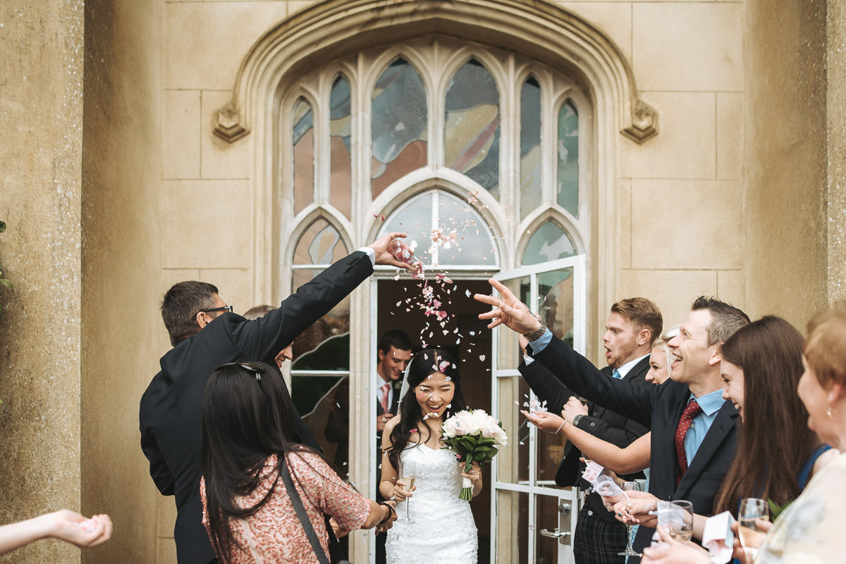 missenden abbey wedding confetti