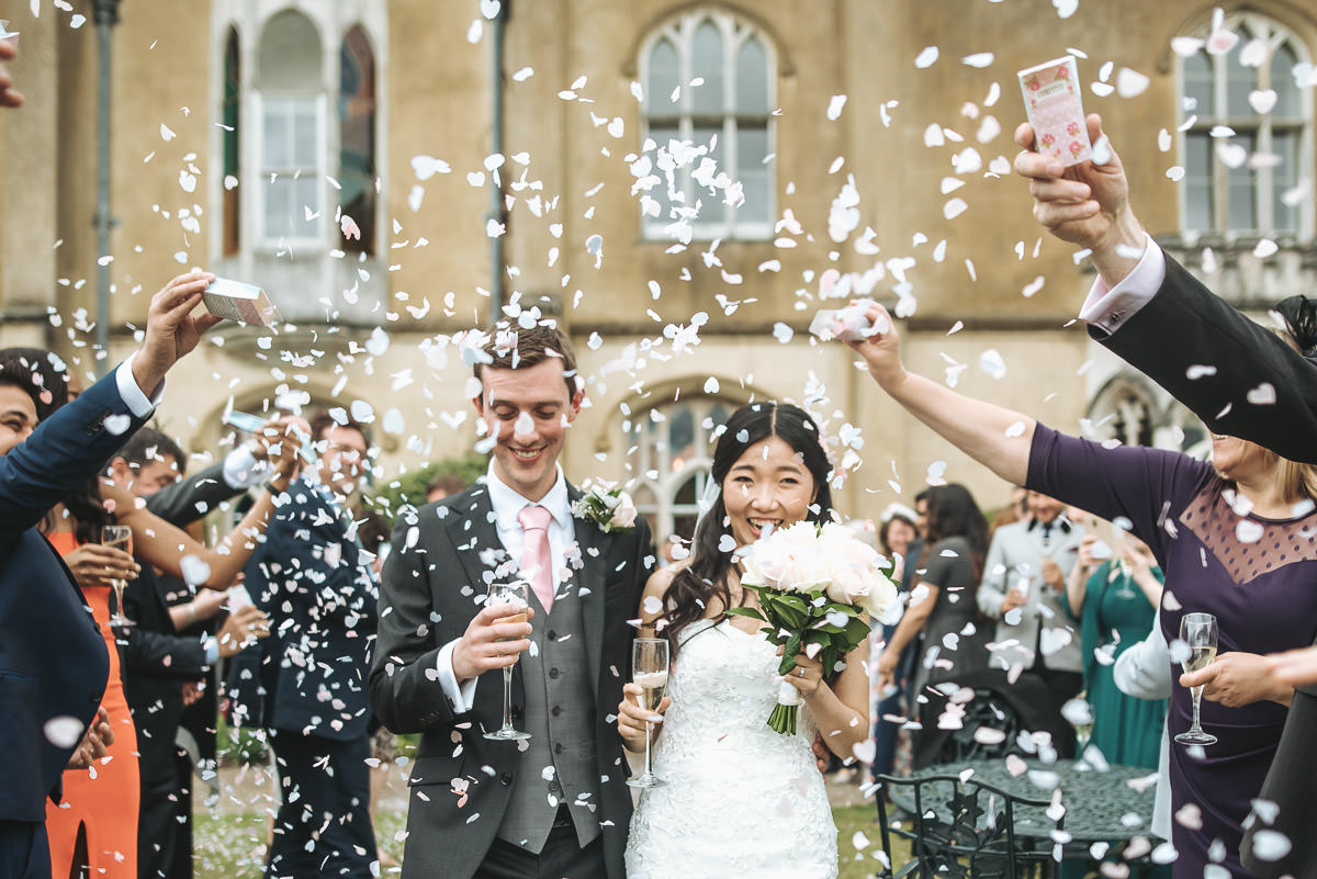 missenden abbey wedding confetti