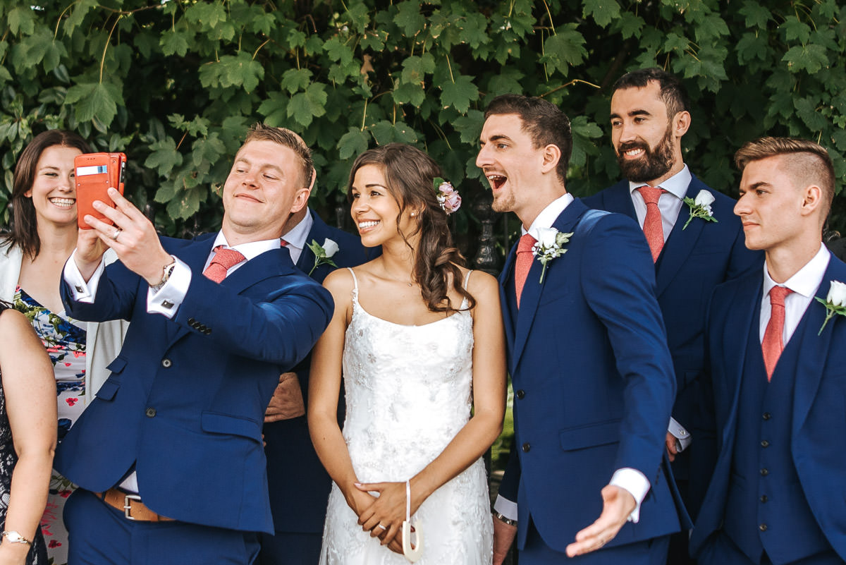 york and albany london wedding group shots