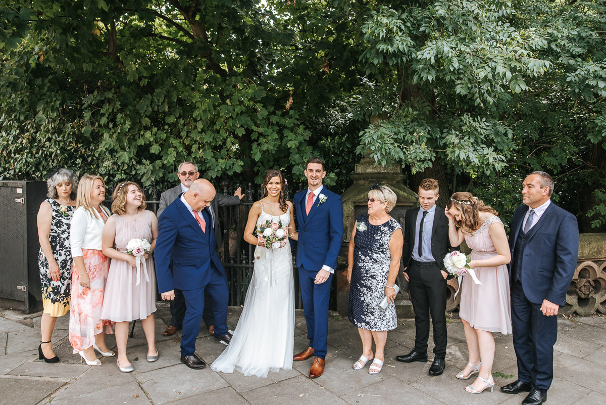 york and albany london wedding group shots