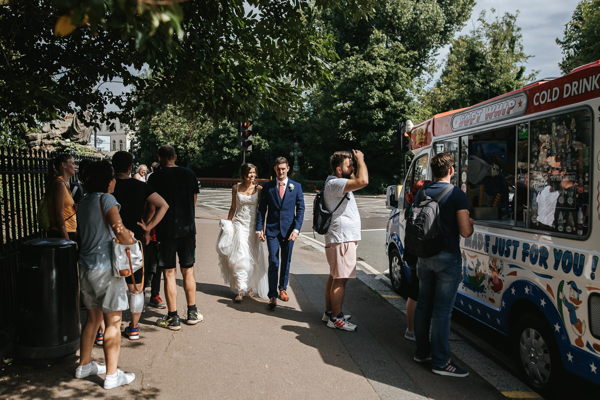 regents park york and albany london wedding couple shots