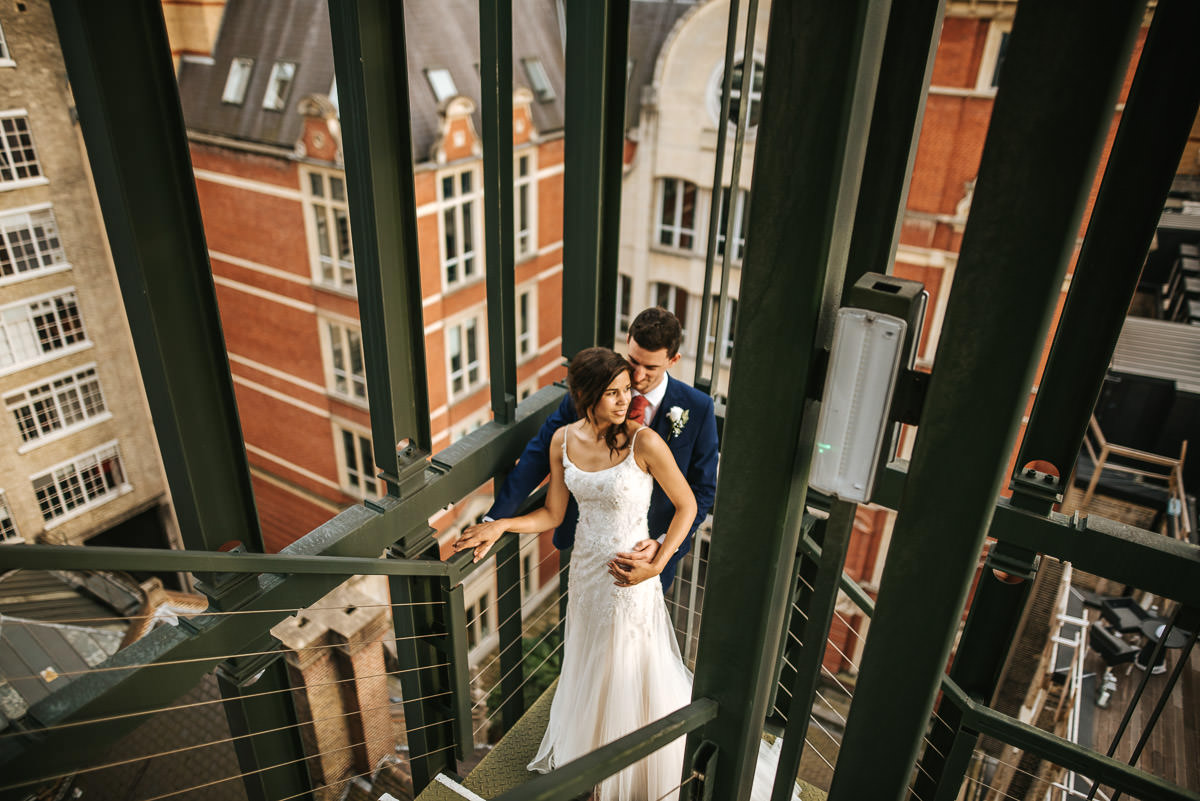 city london wedding bride and groom