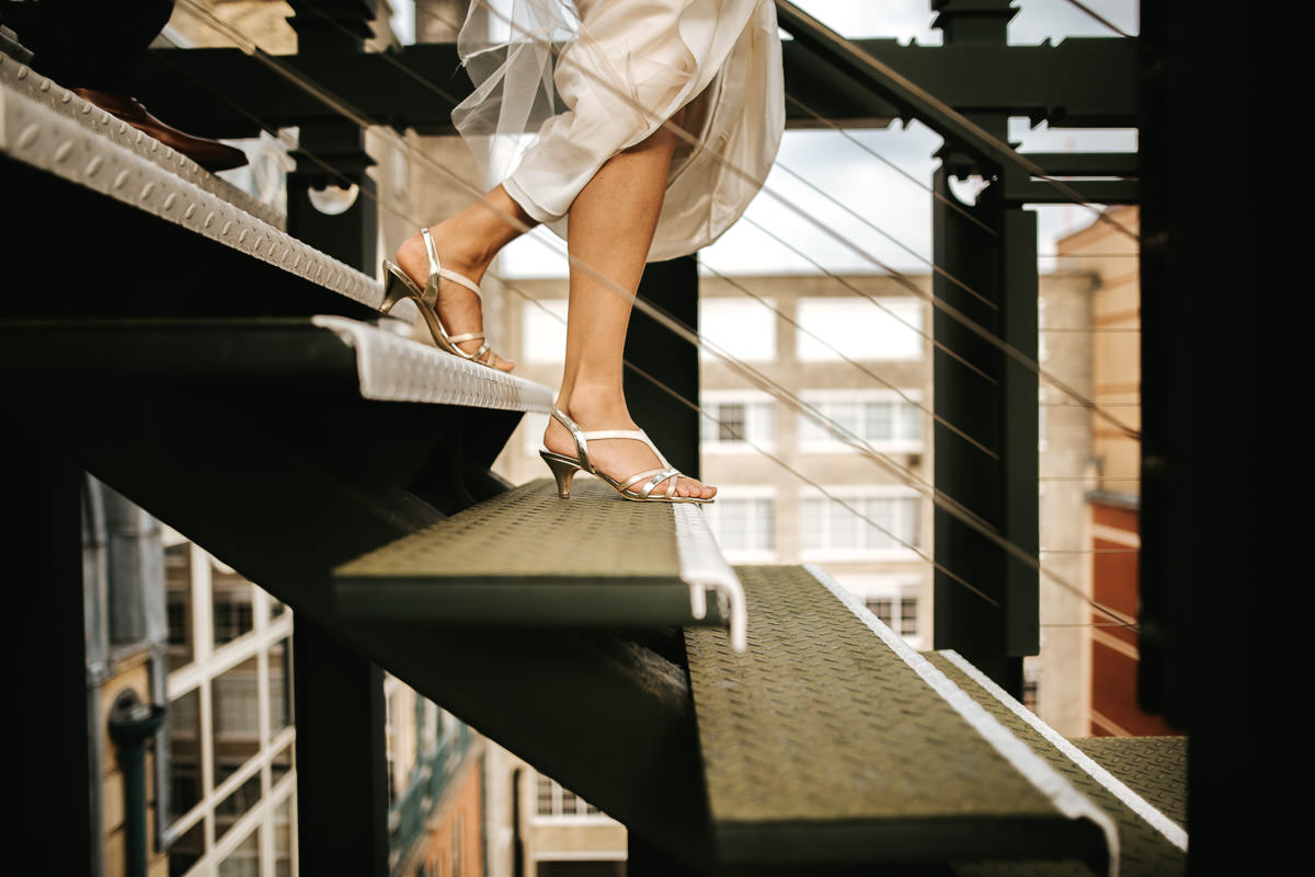 city london wedding bride and groom shoes