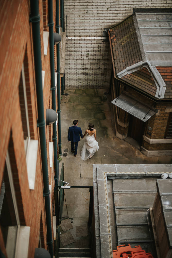 city london wedding bride and groom