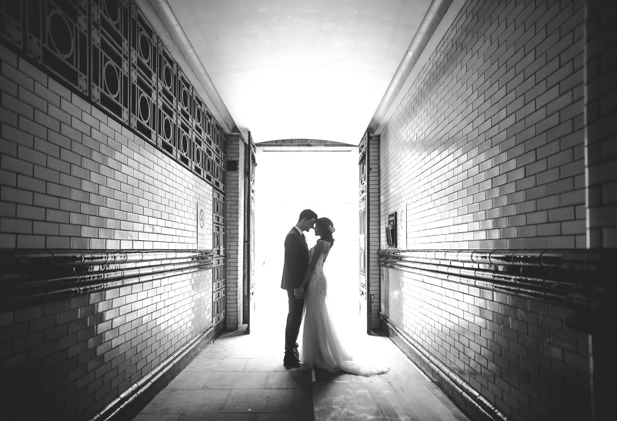 city london wedding bride and groom