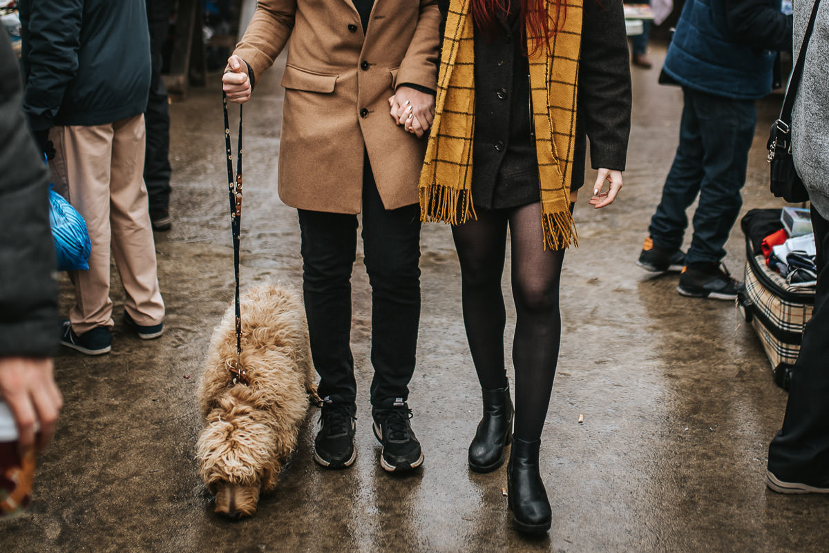 couple shoot with the dog