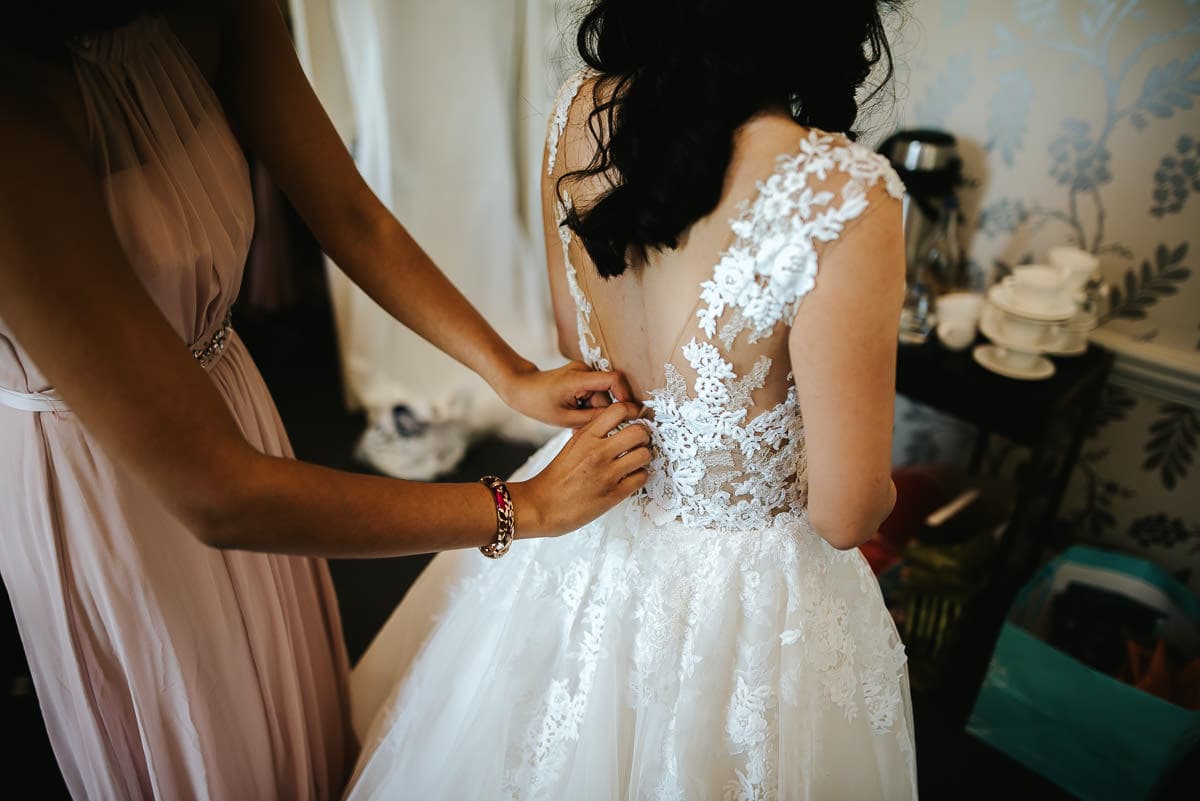putting the dress on in morden hall
