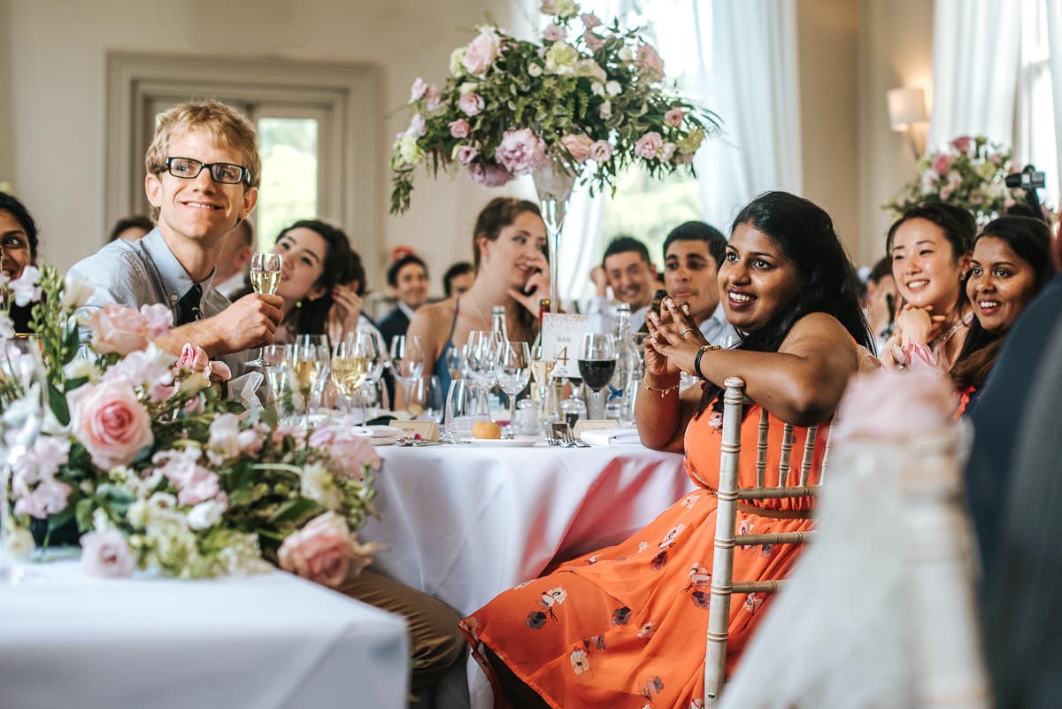 morden hall wedding speeches guests reaction