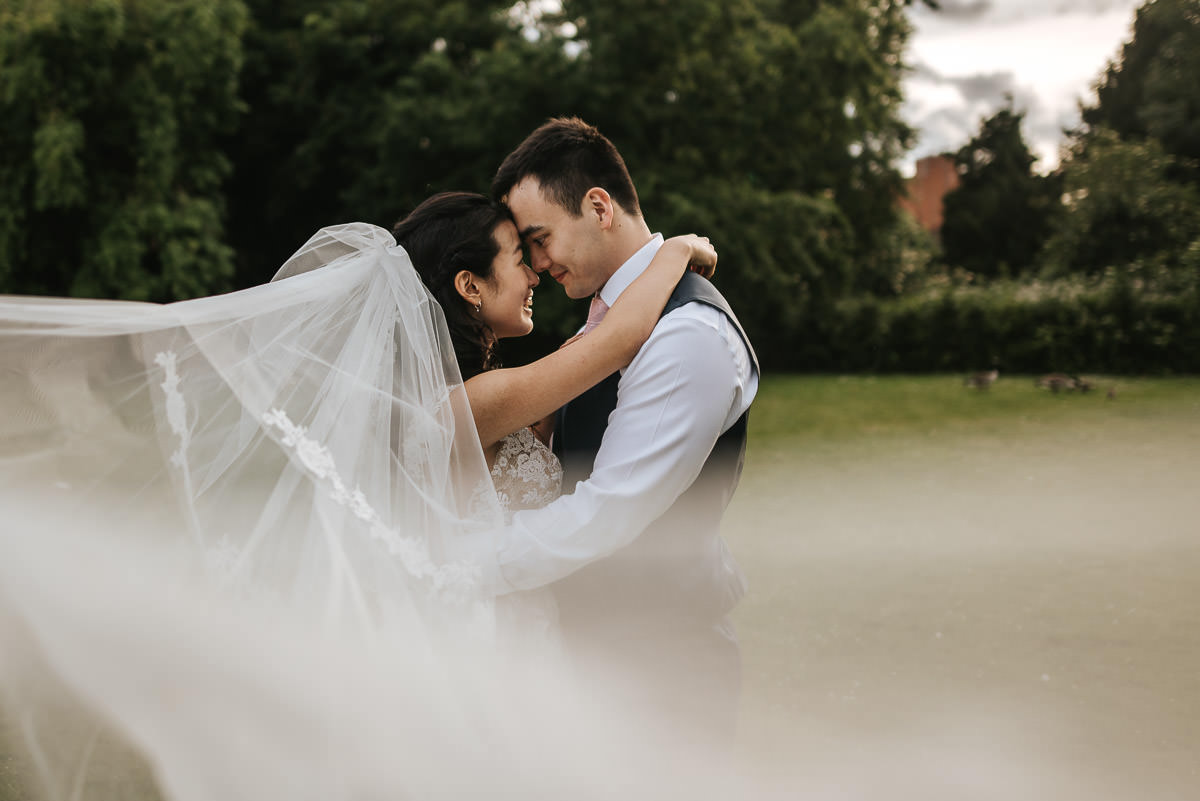 morden hall wedding couple