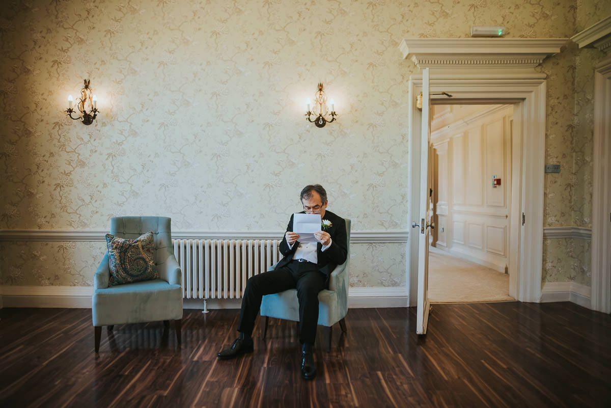 dad practicing the speech