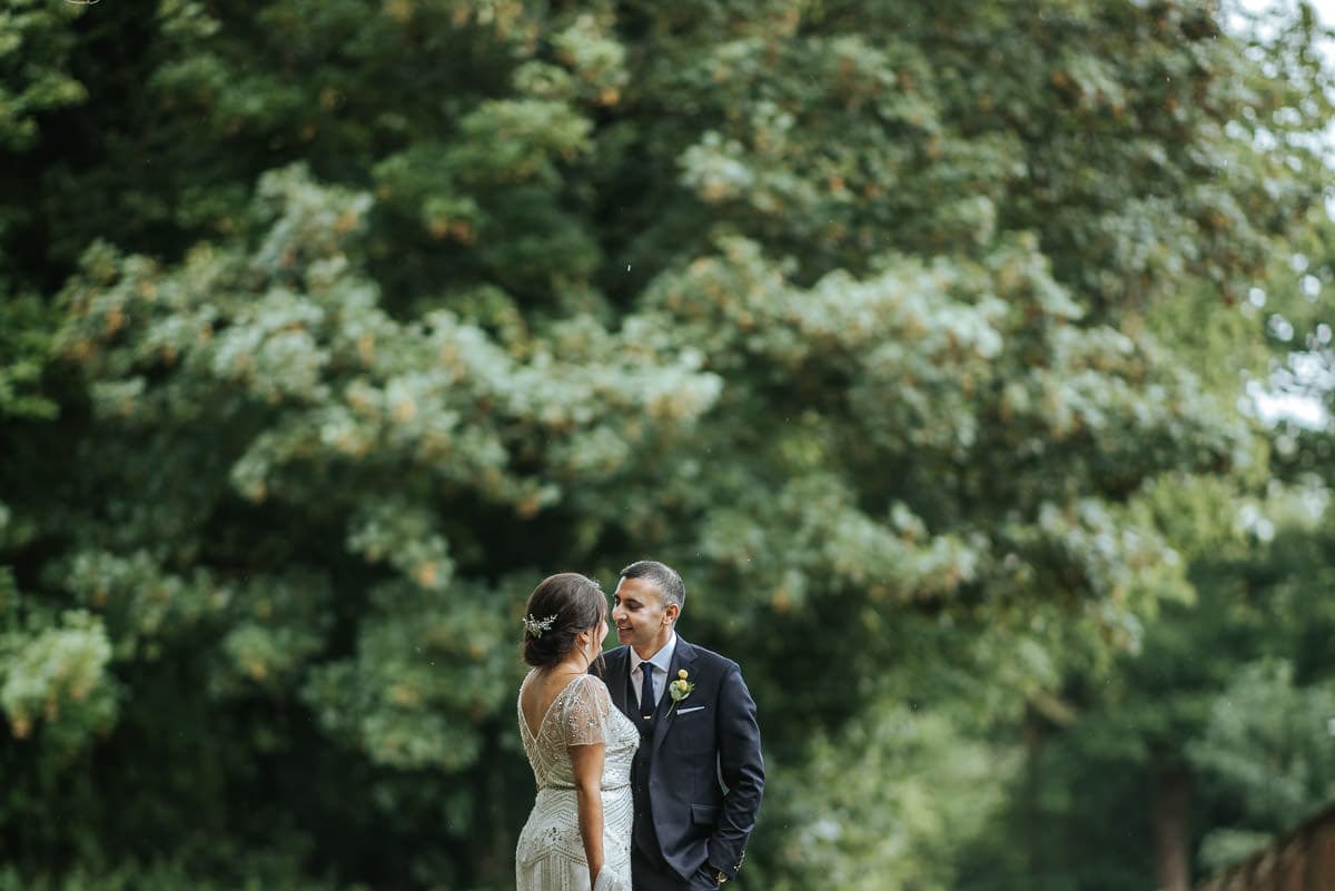 tipi wedding berkshire bride and groom