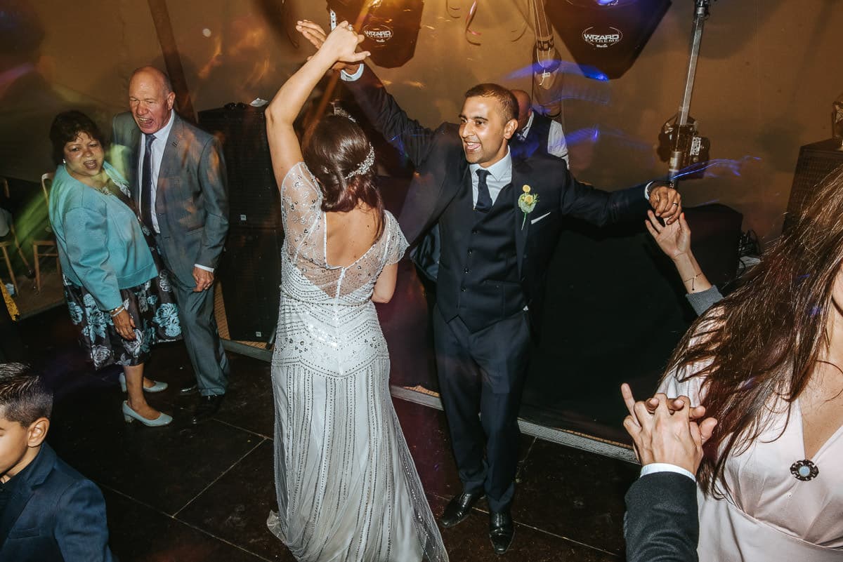 tipi wedding berkshire dancing newlyweds