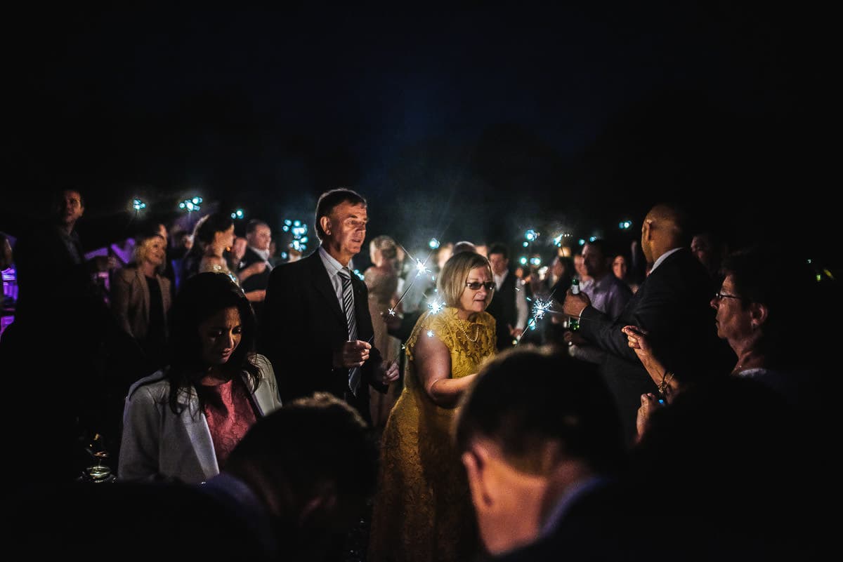 tipi wedding berkshire sparklers