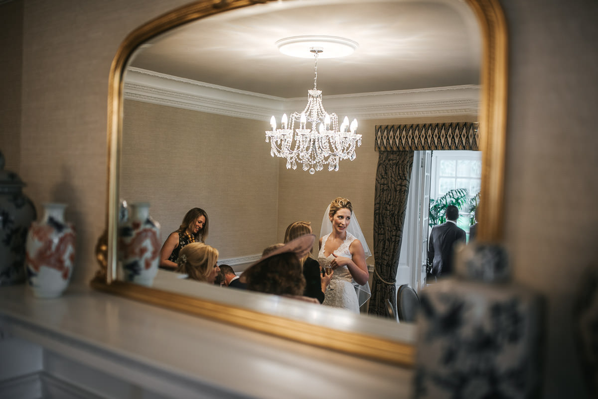 norton park wedding drinks reception reflection