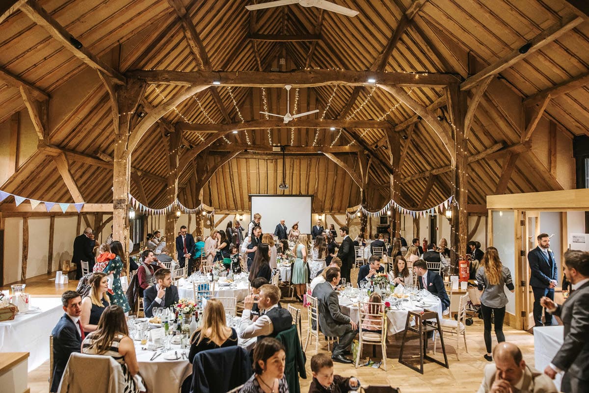 winchester wedding tythe barn full
