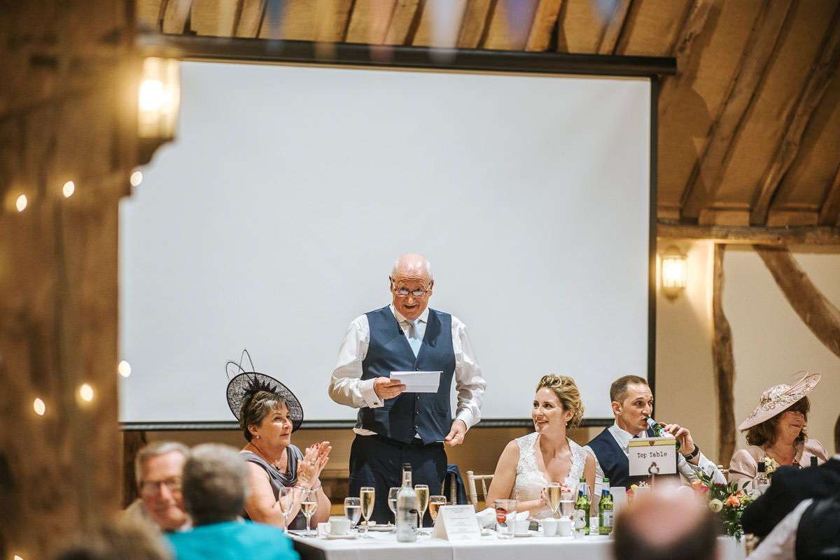 winchester wedding tythe barn speech