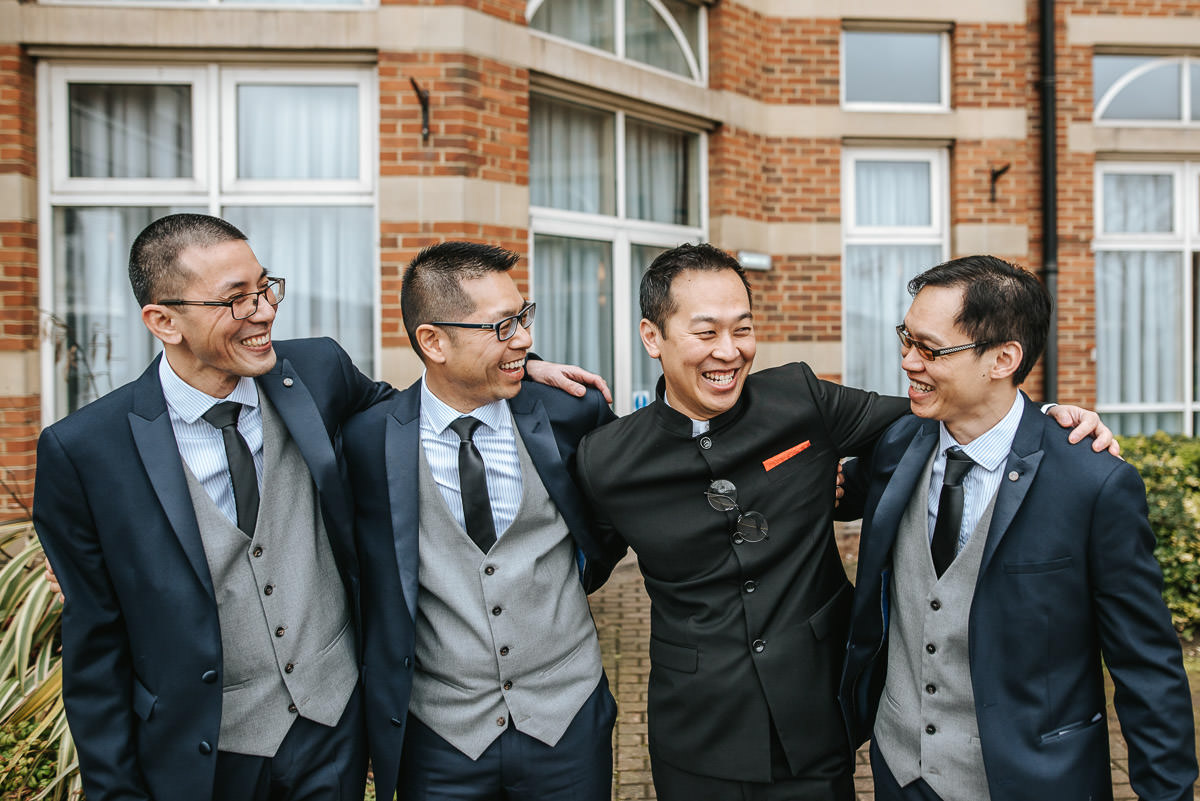 chinese wedding photography london groomsmen