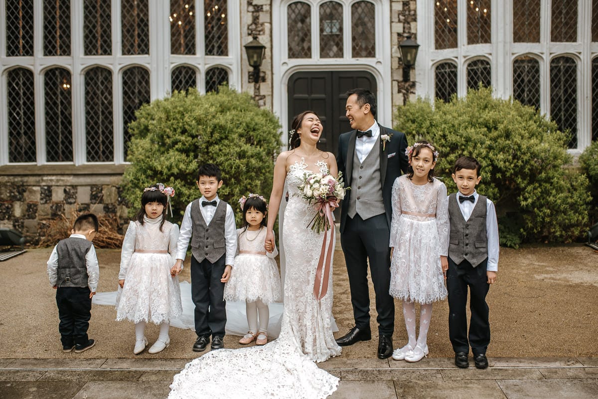 chinese wedding london hall place bexley bride and groom kids