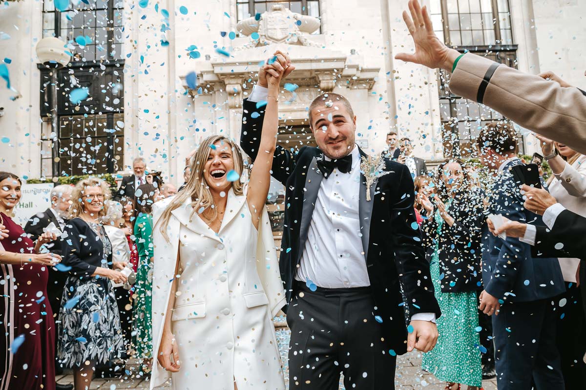 islington town hall wedding confetti
