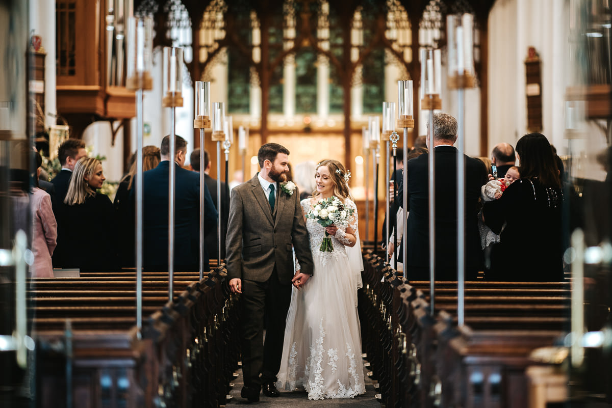 hertfordshire wedding photos ceremony walking down the aisle