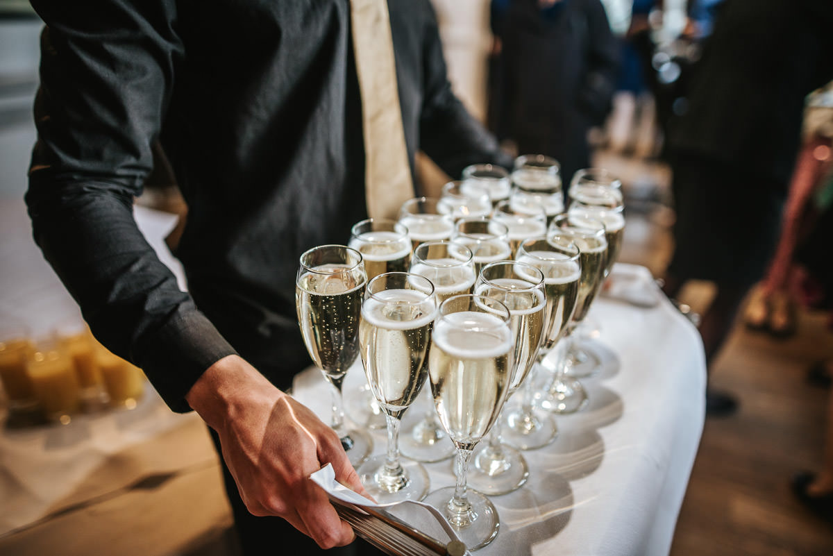 tewin bury farm wedding champagne