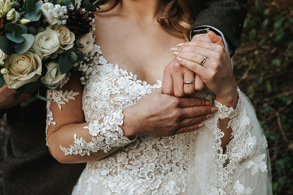 tewin bury farm wedding couple shoot holding hands