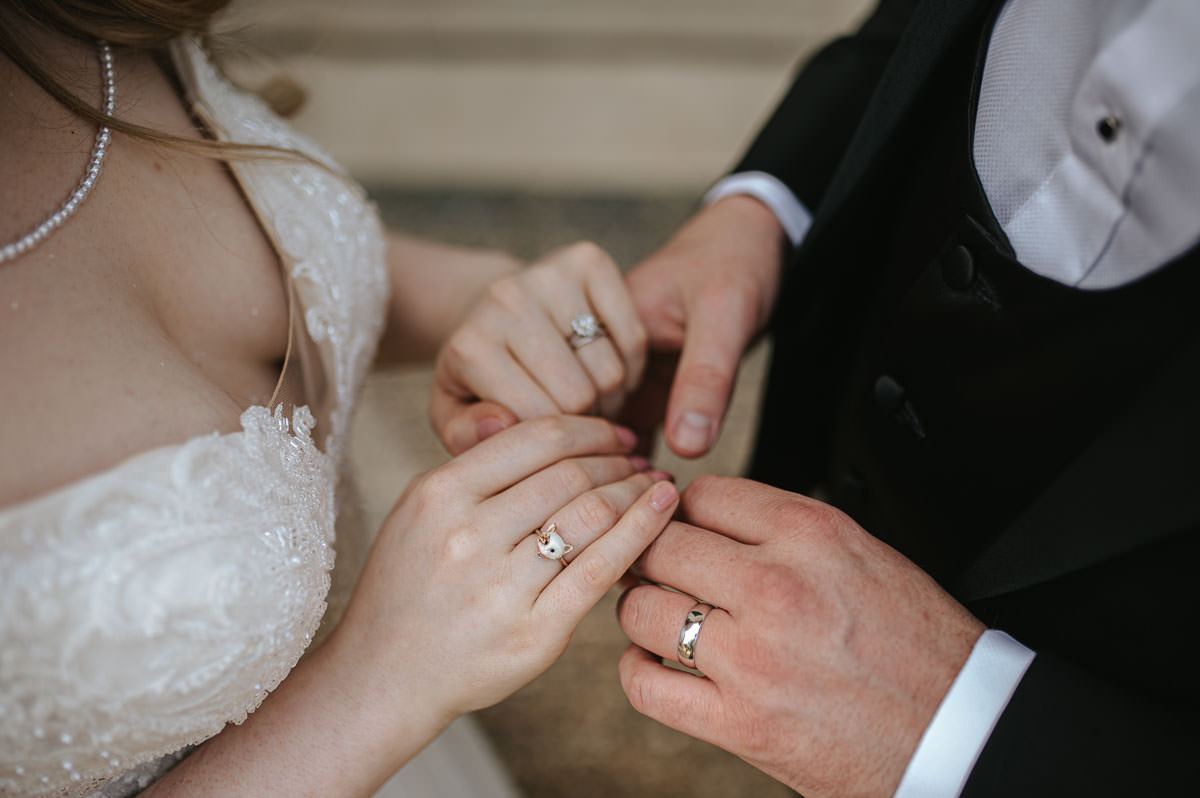 gosfield hall wedding couple holding hands