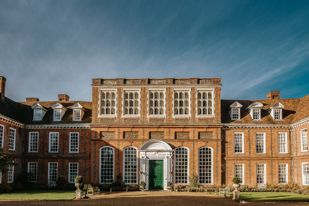 gosfield hall wedding facade