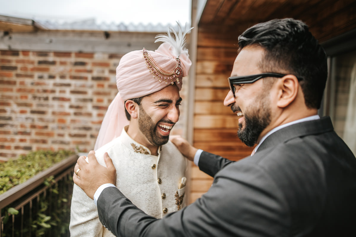 northbrook park wedding groom getting ready