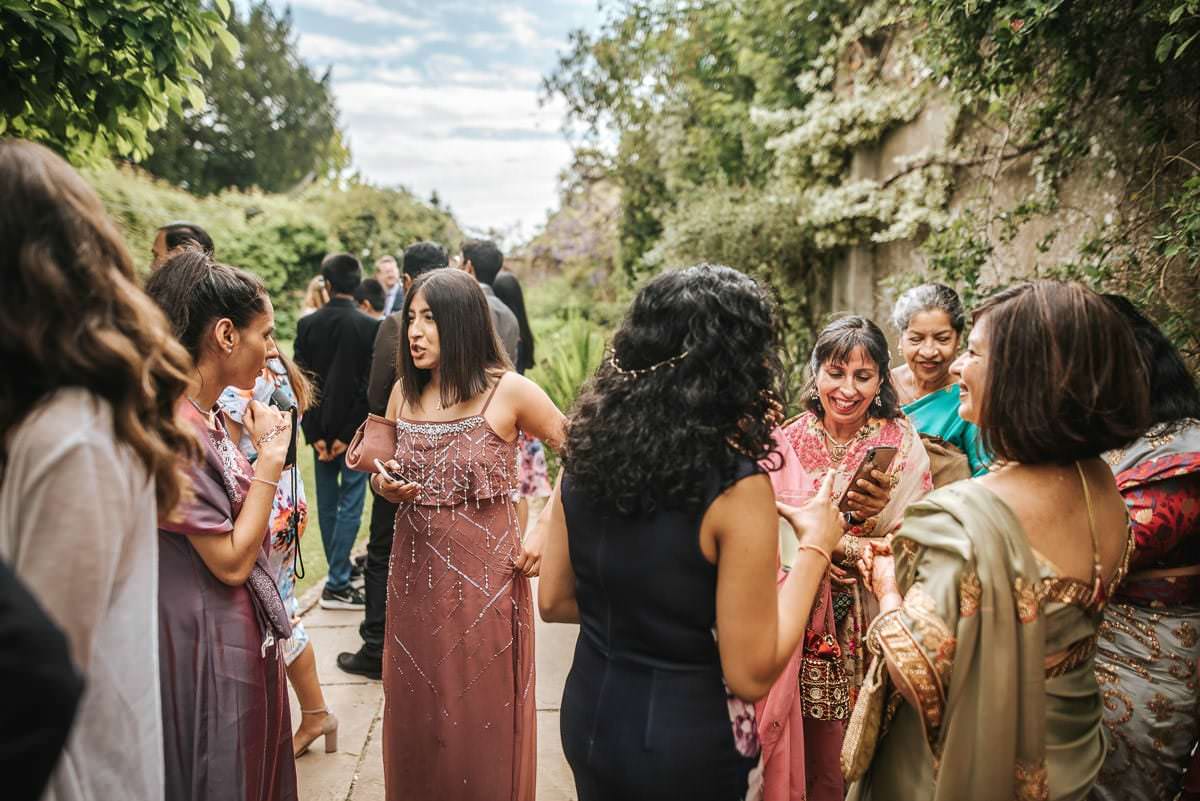 northbrook park wedding guests talking