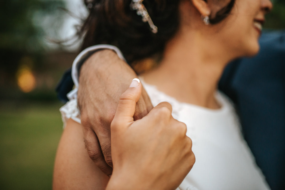 northbrook park indian wedding bride and groom together hugging