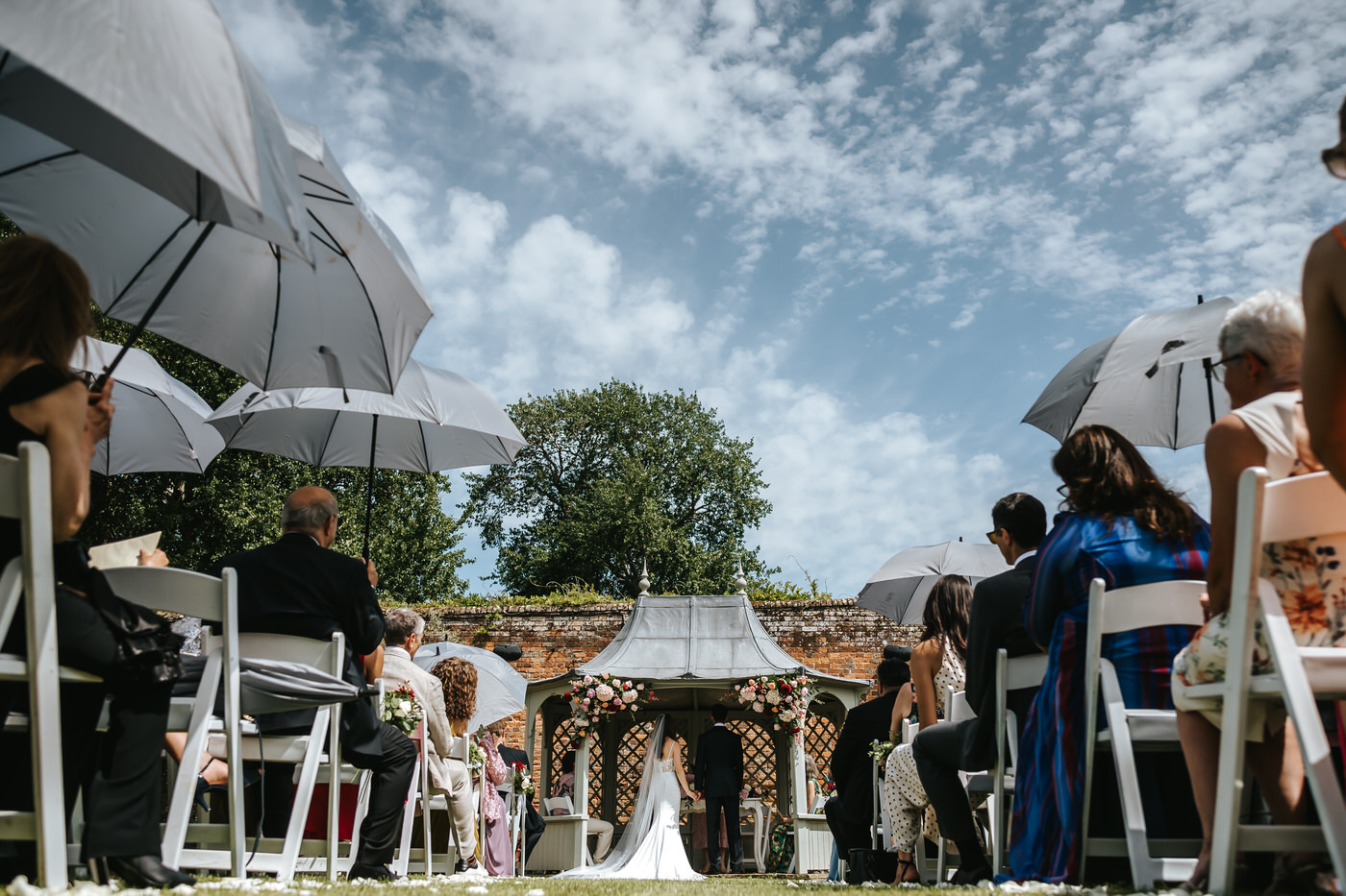braxted park wedding ceremony wide shot