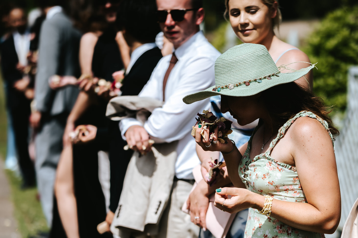 braxted park wedding ceremony confetti