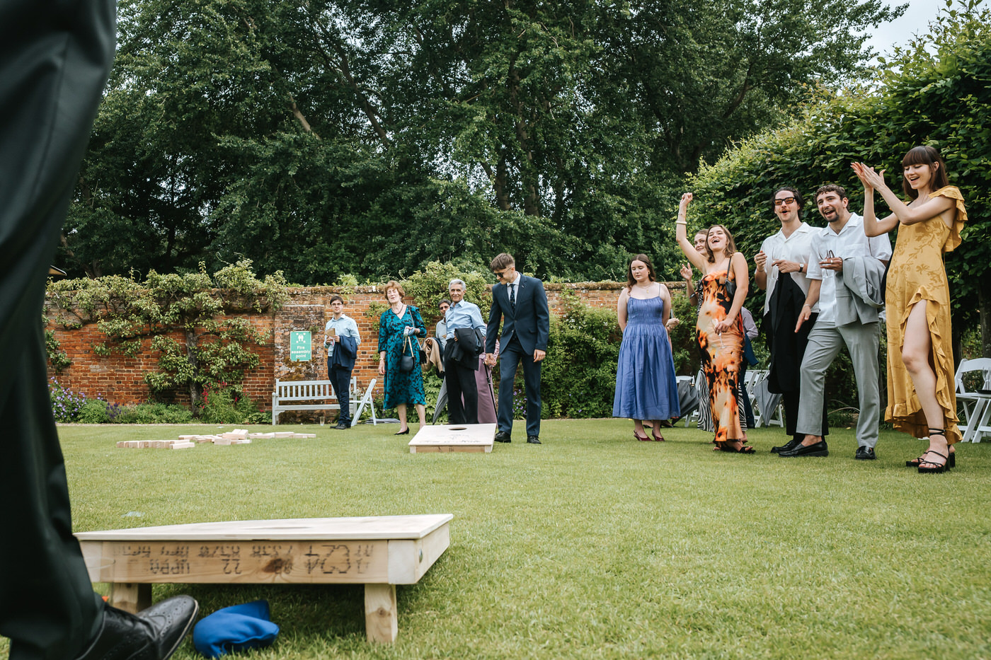 braxted park wedding couple portraits garden games