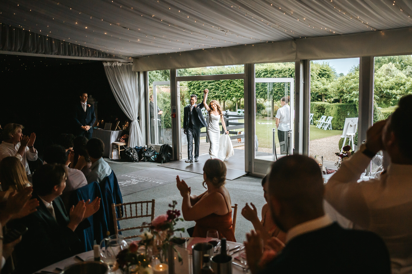 braxted park wedding couples entrance