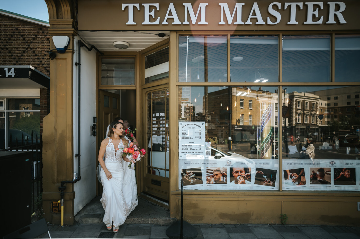 asylum chapel wedding bride leaving the getting ready location