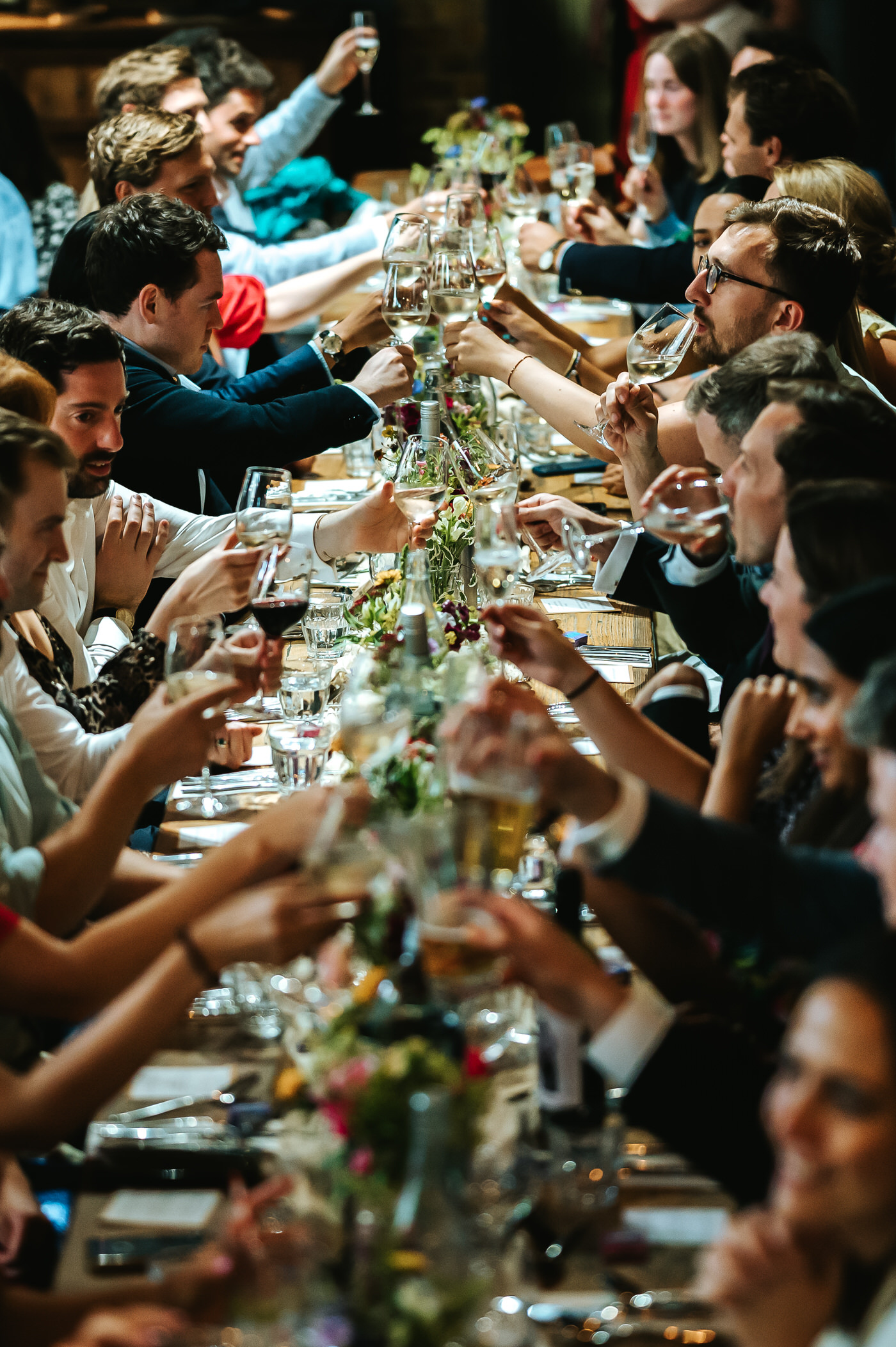 depot wedding guest cheering